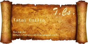Tatai Csilla névjegykártya